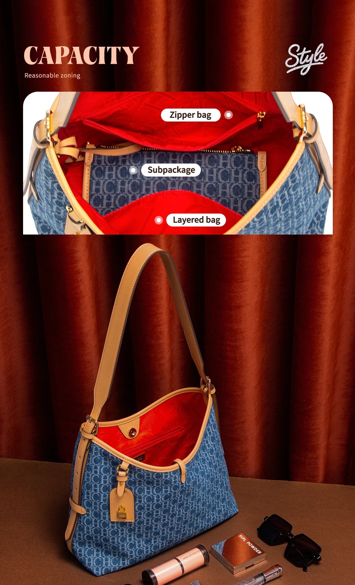 Women's Tote Bag 2025 New Wine Red Mother and Child Bag Leisure Vacation Handbag Nanasbeautyholic