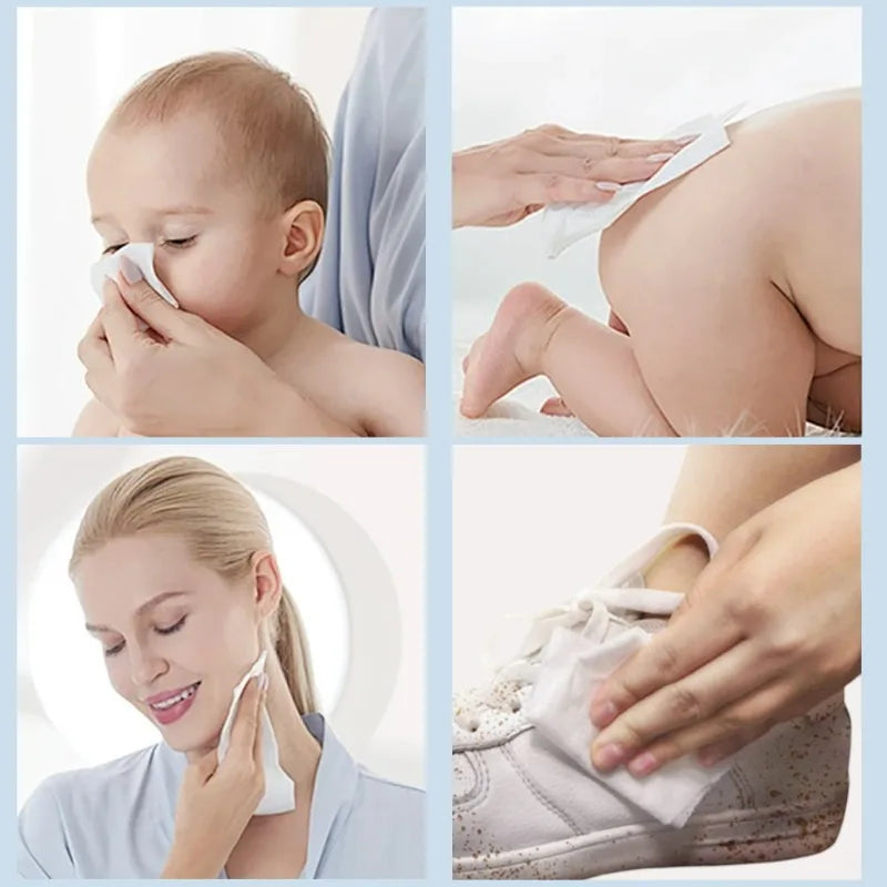 Disposable Cotton Face Towels – Soft Cleansing & Drying Wipes for Skincare, Travel & Bathroom