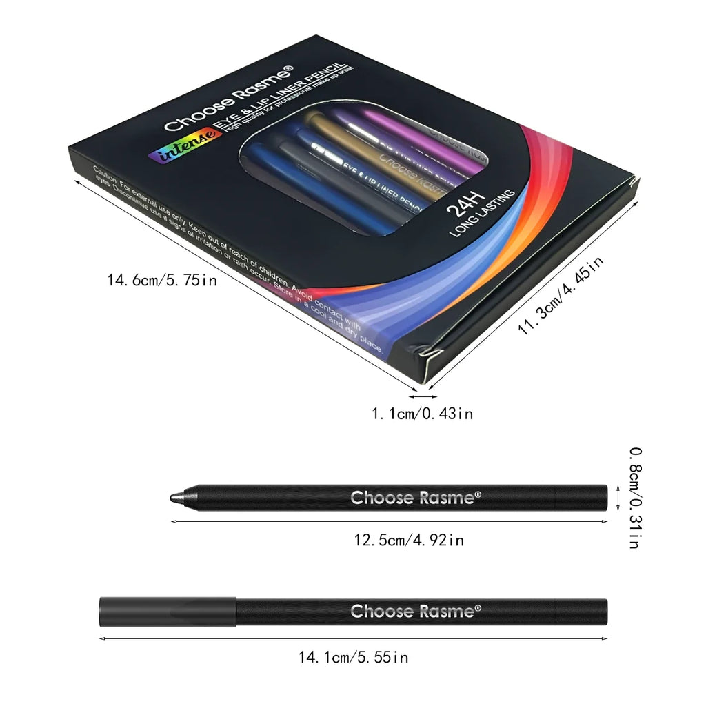 CHOOSE RASME Colors Set Glitter & Shimmer Eyeliner Stick Pack