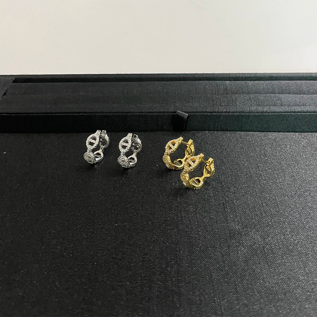 Luminous Sterling Silver Stud Earrings — Timeless Elegance for Every Precious Moment