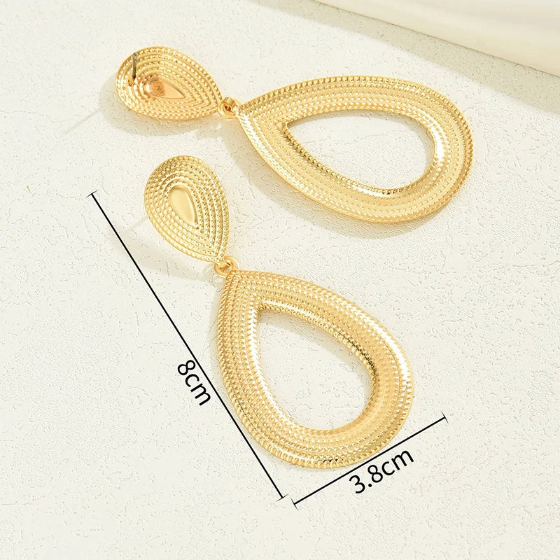 Geometric Drop Earrings for Women | Gold & Silver Tone | Trendy Statement Jewelry
