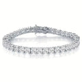 925 Sterling Silver Tennis Bracelet | 18K Gold Plated Zircon | Unisex Luxury Jewelry