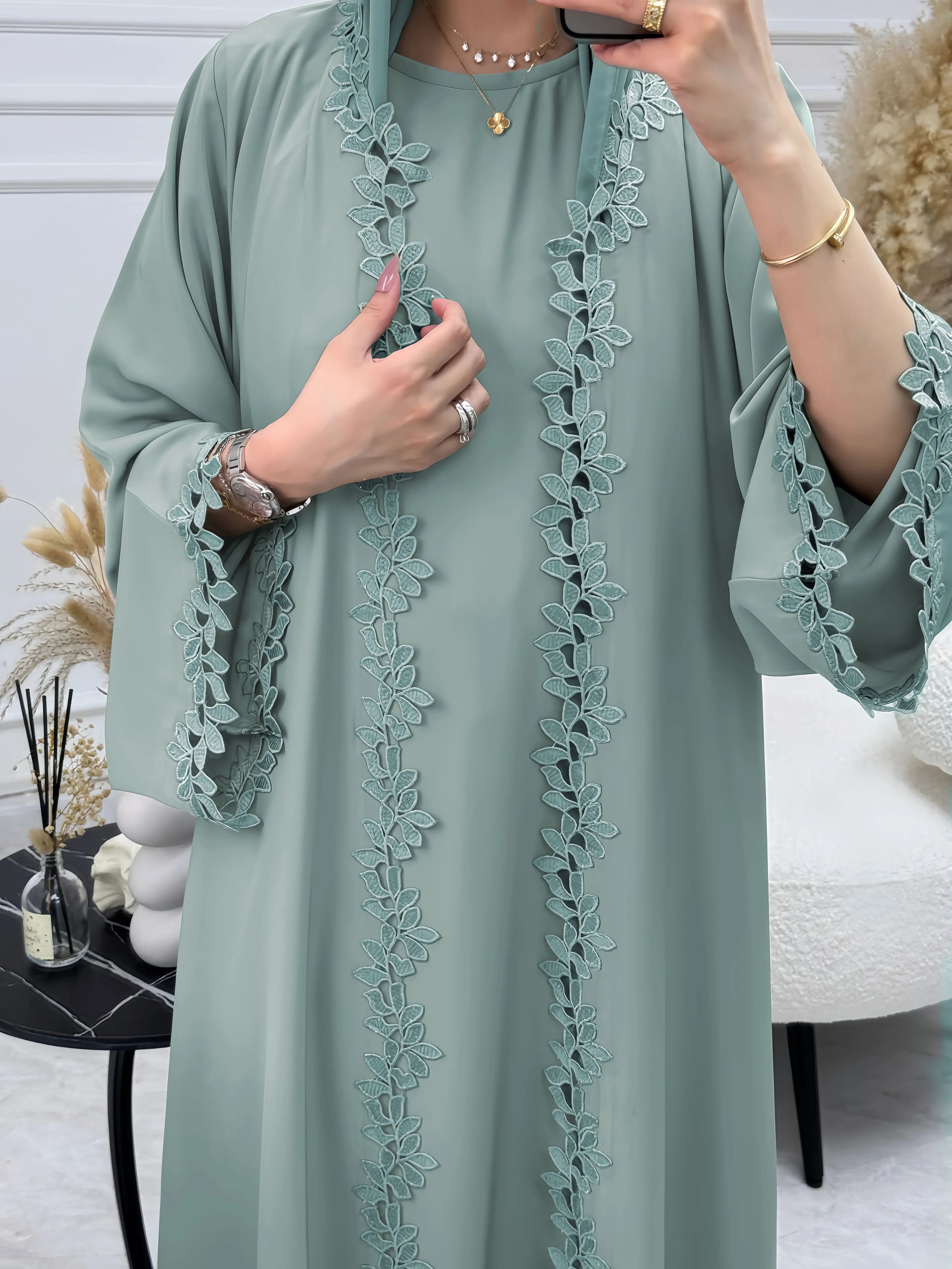 Elegant Embroidered Abaya | Loose Fit Modest Dress for Women