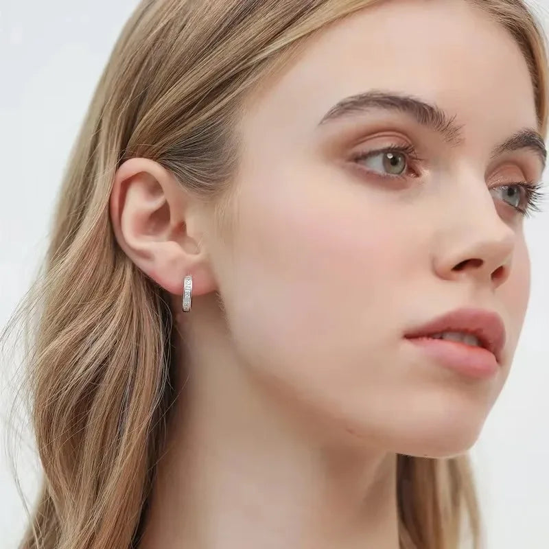 925 Sterling Silver Zircon Ball Stud Earrings — Elegant Circle Studs for Women