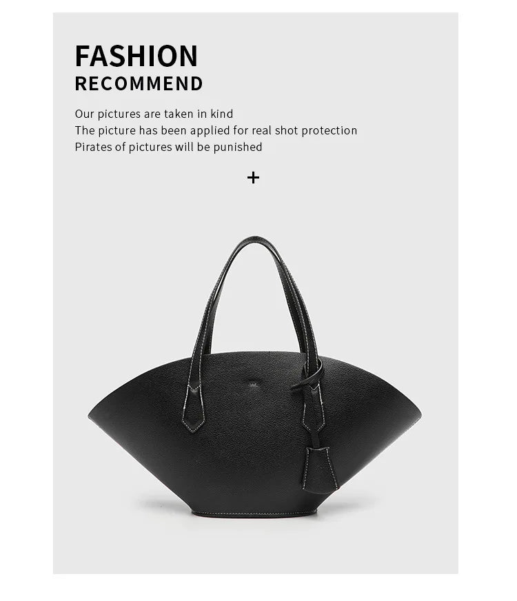 Vintage Shell-Shape Tote Bag – Large Capacity PU Leather Women's Shoulder Bag