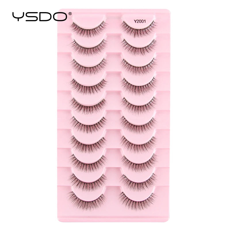 YSDO Natural Full False Eyelashes 3d Lashes  Cat Eye Fake Eyelashes Extension Faux Cils Makeup Tools