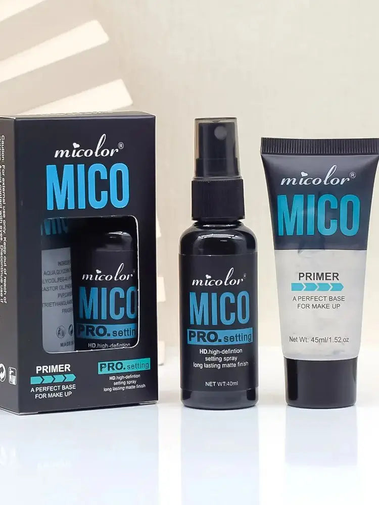 Makeup Primer & Setting Spray Set – Pore-Minimizing, Long-Lasting Base & Finishing Duo