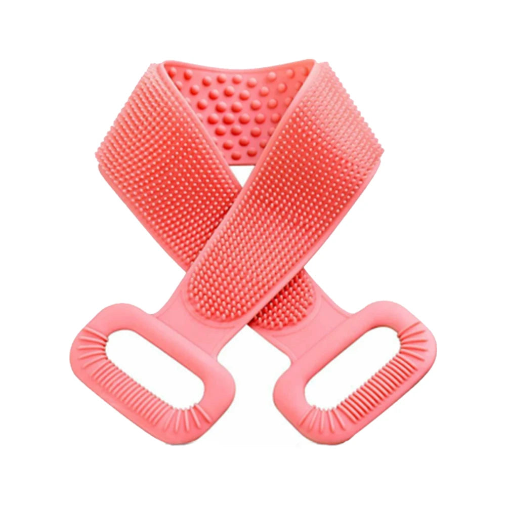 Exfoliating & Dead Skin Scrubby Towel, Travel Portable Body Bath Strips, Silicone Material ,Long Handle Back Cleanse Scrubber Nanasbeautyholic