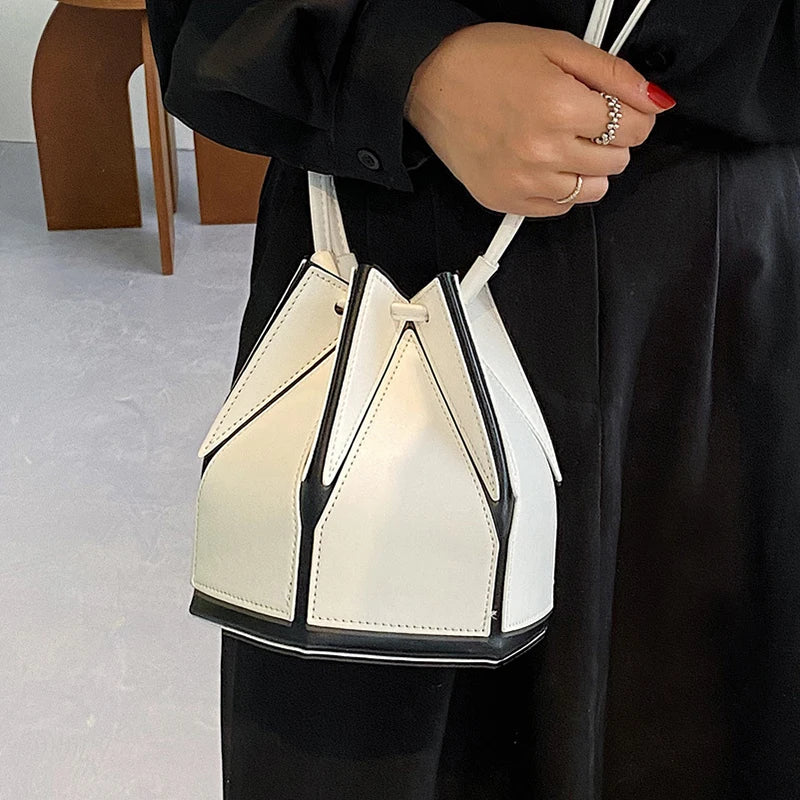 Foldable Bucket Bag – Women's Drawstring Crossbody & Shoulder Bag