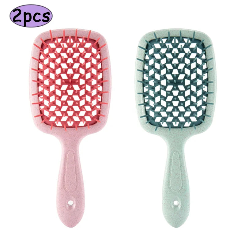 2pcs Professional Comb Detangling Hair Brush Scalp Massage Anti-static