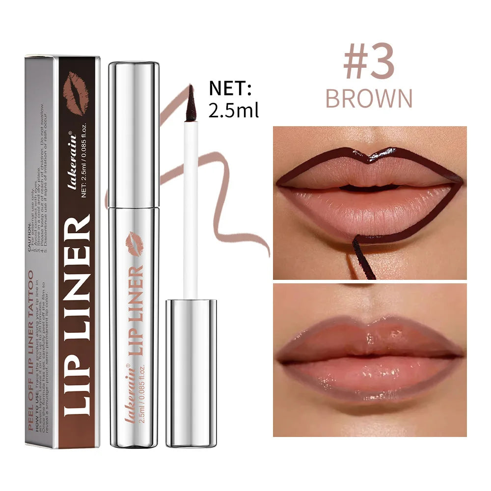 Peel-Off Lip Liner & Tint | Waterproof Long-Lasting Matte | 10 Shades