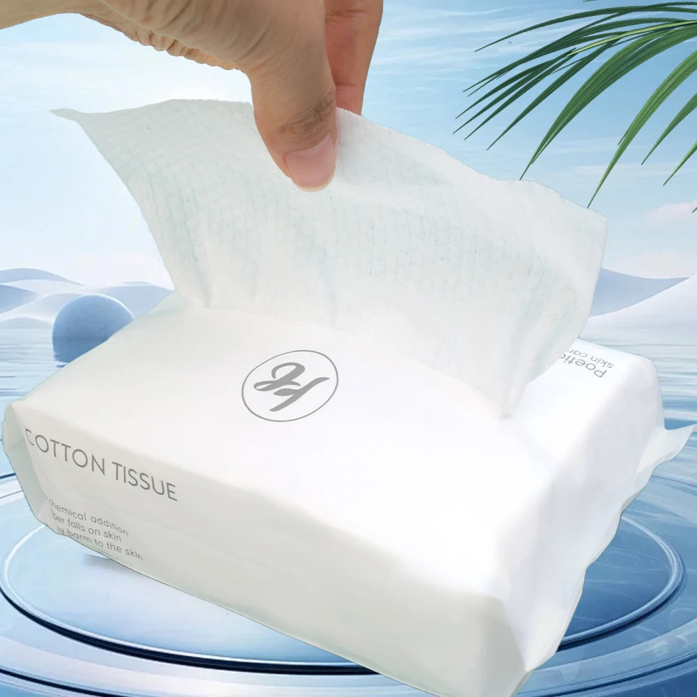Disposable Cotton Face Towels – Soft Cleansing & Drying Wipes for Skincare, Travel & Bathroom