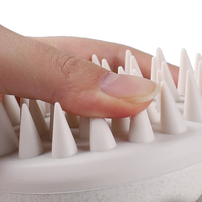 Scalp Brush Massager Sculp Scrubber Brush Wheat Straw Biodegradable Silicone Shampoo Brush Hair Scalp Massager For Hair Growth Nanasbeautyholic