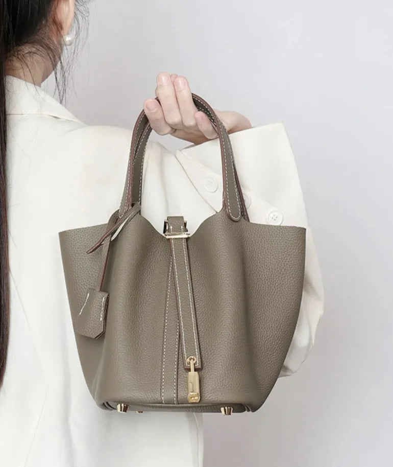 Faux Leather Bucket Bag – Chic & Versatile Women's Handbag