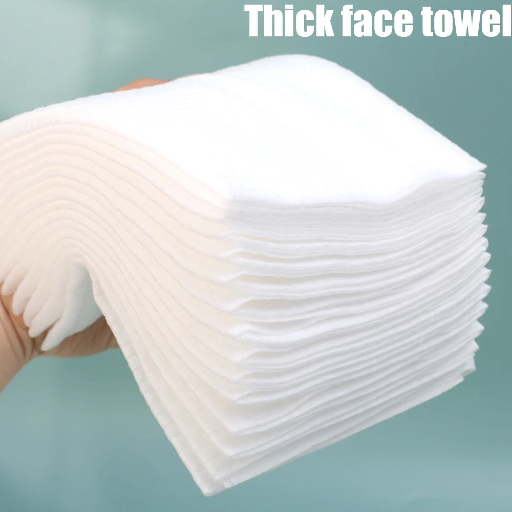 Disposable Cotton Face Towels – Soft Cleansing & Drying Wipes for Skincare, Travel & Bathroom