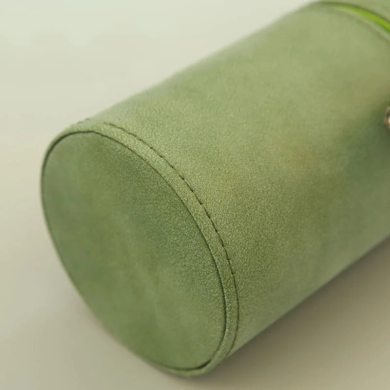 PU Leather Makeup Brush Bucket Portable Travel