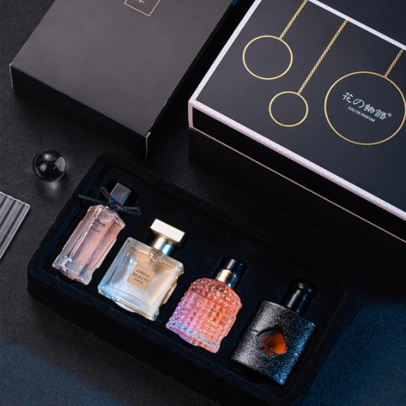 Women’s Perfume Gift Set of 4 Elegant Floral and Woody Long Lasting Fragrances Total 105g Perfect Gift for Daily Use or Travel Nanasbeautyholic