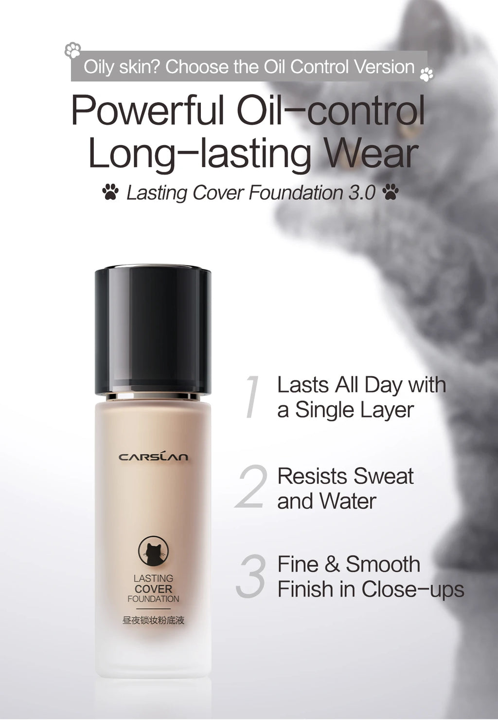 CARSLAN Long-lasting Moisture Matte Liquid Face Foundation