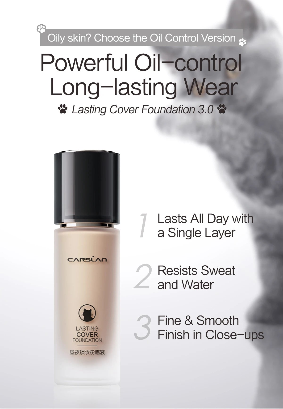 CARSLAN Long-lasting Moisture Matte Liquid Face Foundation