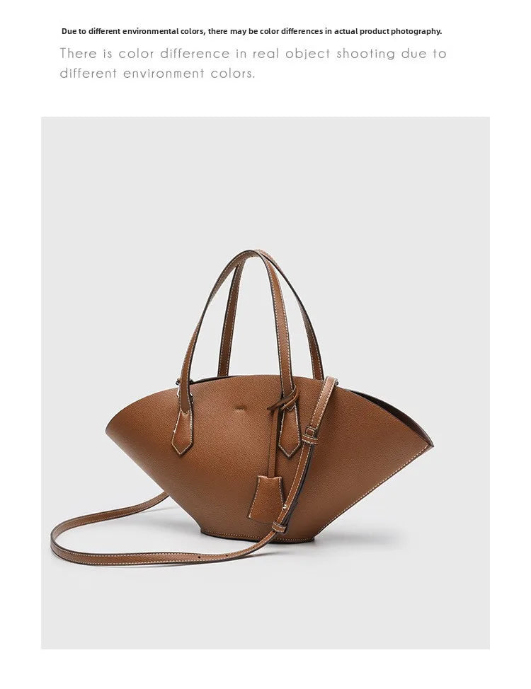 Vintage Shell-Shape Tote Bag – Large Capacity PU Leather Women's Shoulder Bag