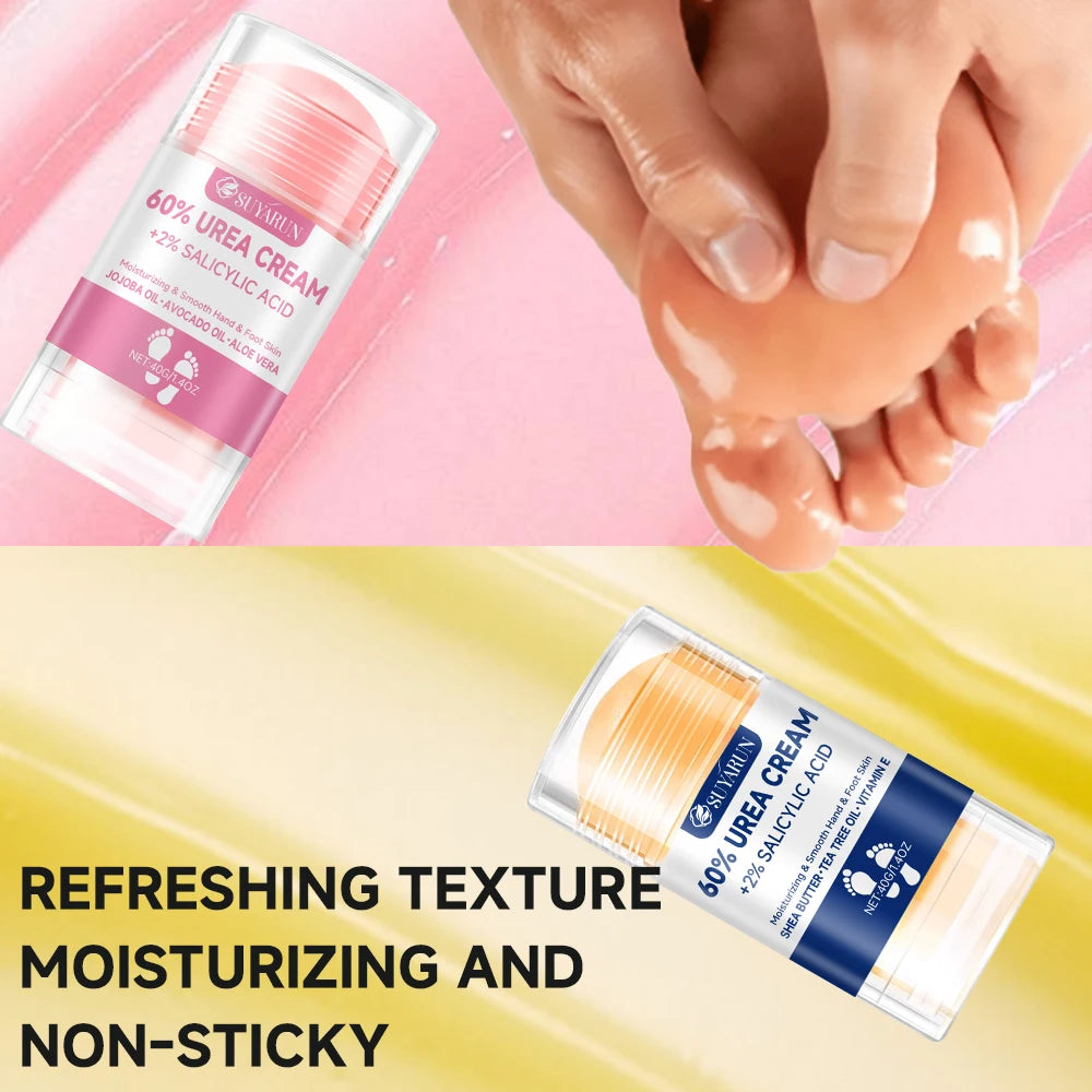 60% Urea Foot Cream Stick | Cracked Heel Repair & Deep Hydration | Exfoliating Dry Foot Care