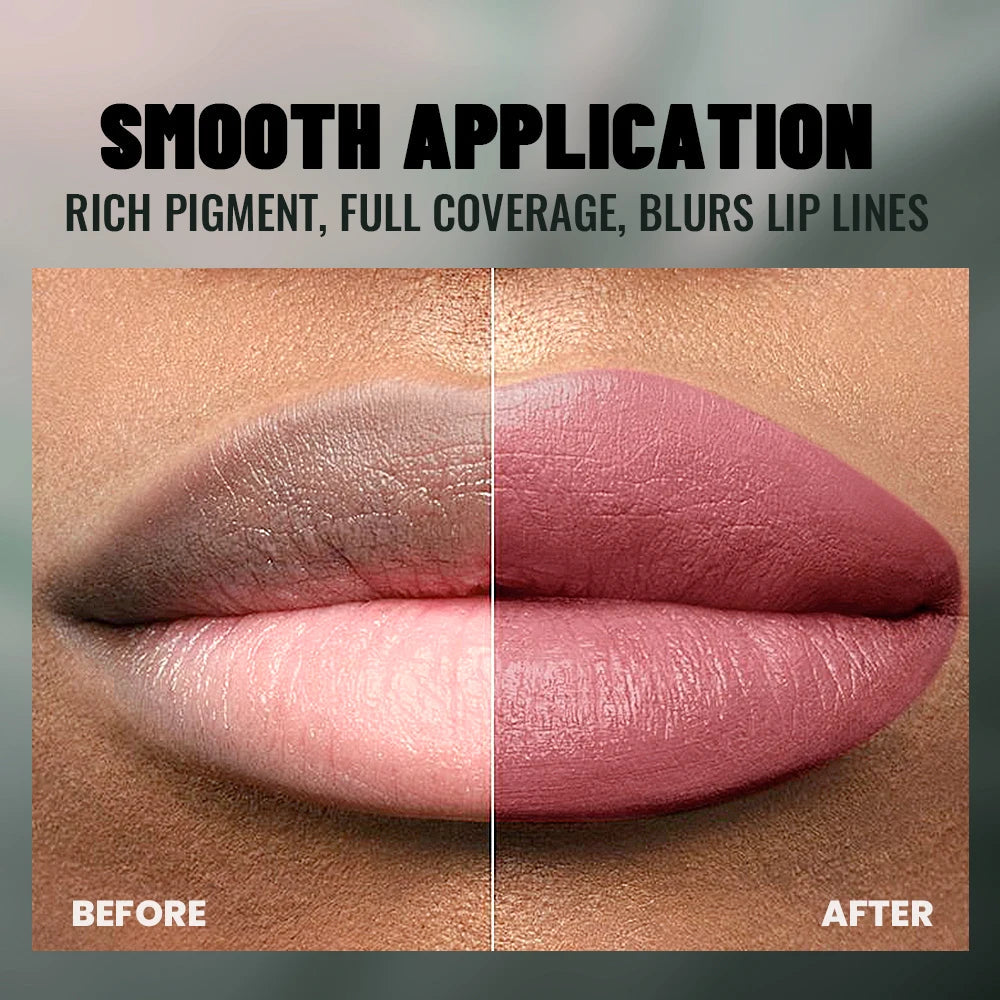 1PC Matte Velvet Lip Gloss - Highly Saturated Liquid Lip Mud, Non-Stick Long-Lasting Formula, 10-Shade Mixed Palette Nanasbeautyholic