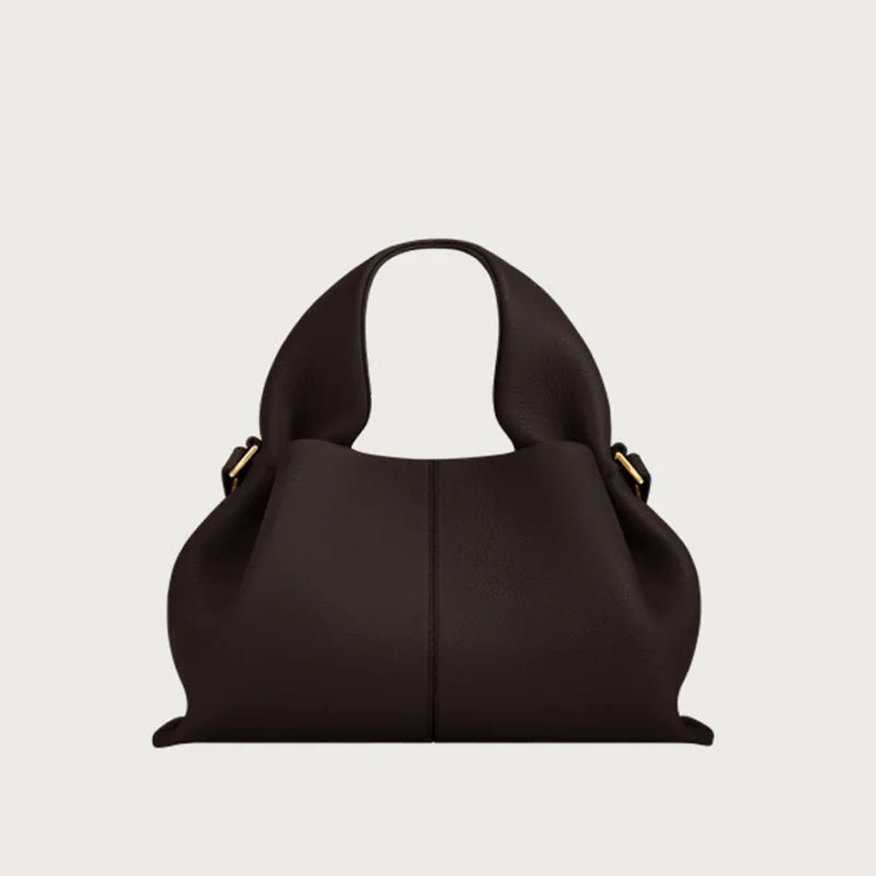 Genuine Leather Cloud Bag – Soft Dumpling Crossbody & Shoulder Tote