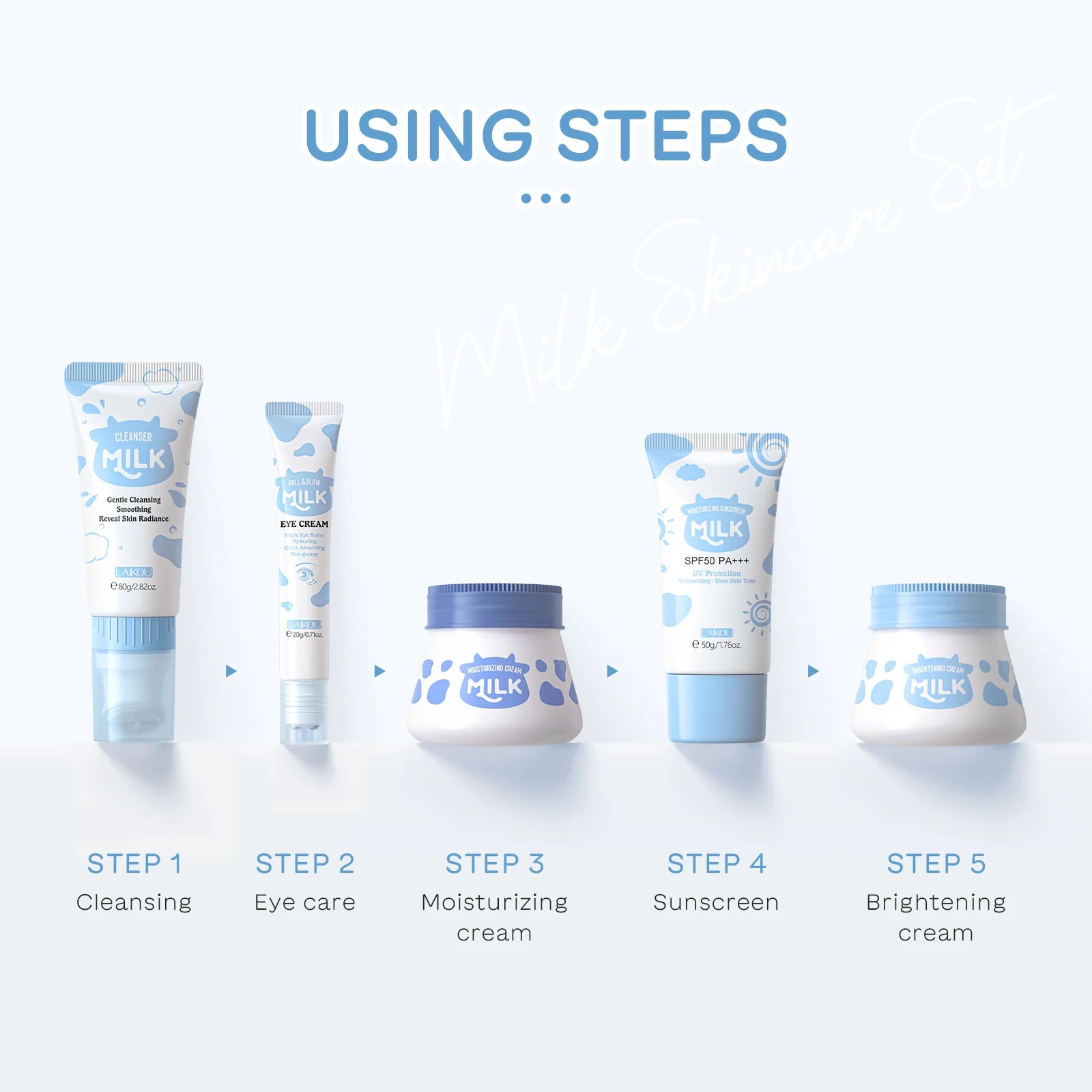 LAIKOU Milk Glowing Skincare Set