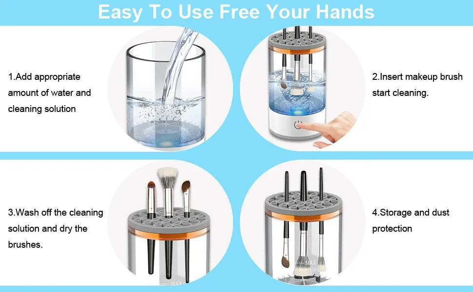 USB Electric Makeup Brush Cleaner Portable ,Quick Dry Tool