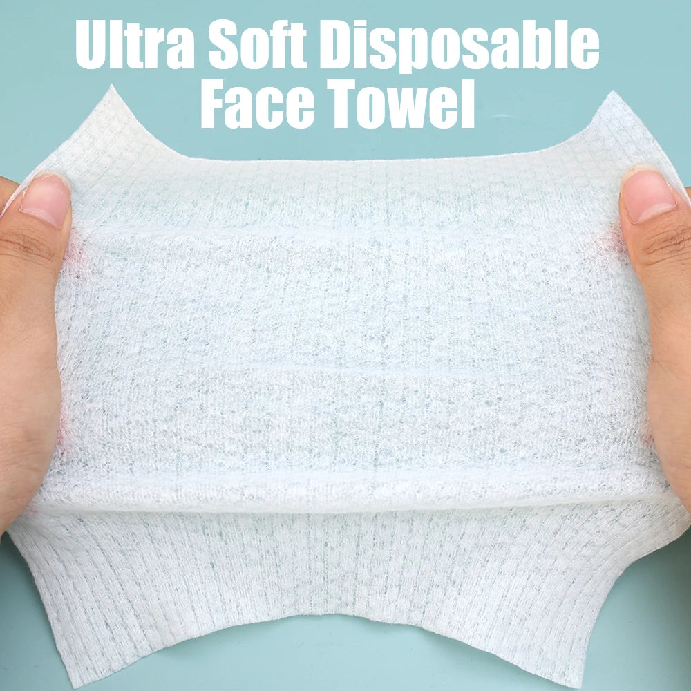 Disposable Cotton Face Towels – Soft Cleansing & Drying Wipes for Skincare, Travel & Bathroom