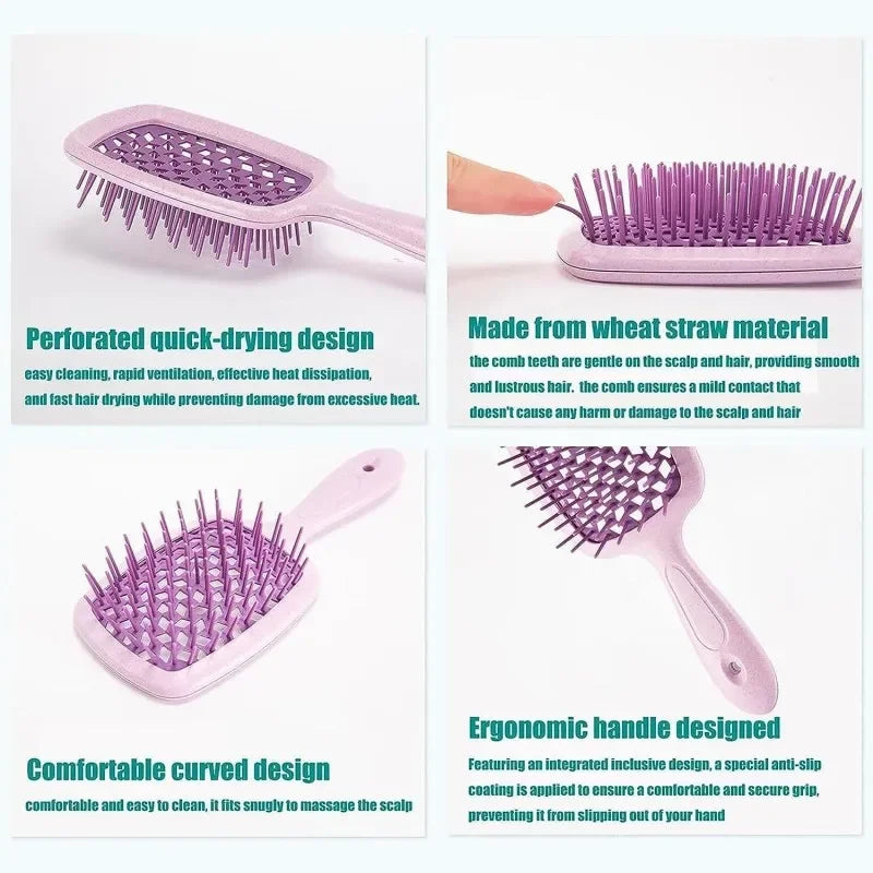 2pcs Professional Comb Detangling Hair Brush Scalp Massage Anti-static