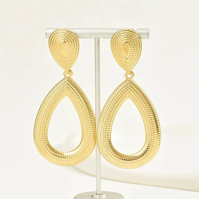 Geometric Drop Earrings for Women | Gold & Silver Tone | Trendy Statement Jewelry
