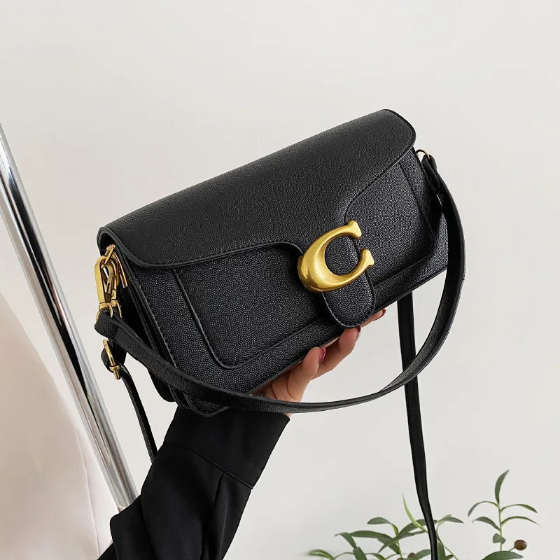 PU Leather Crossbody Satchel Bag | Dual-Strap Shoulder Bag for Women