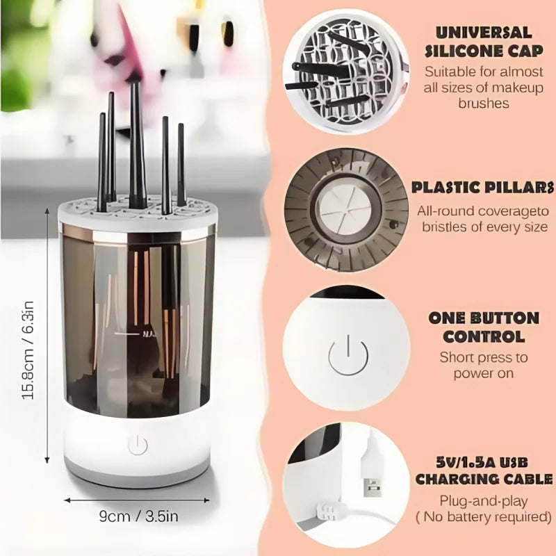 USB Electric Makeup Brush Cleaner Portable ,Quick Dry Tool
