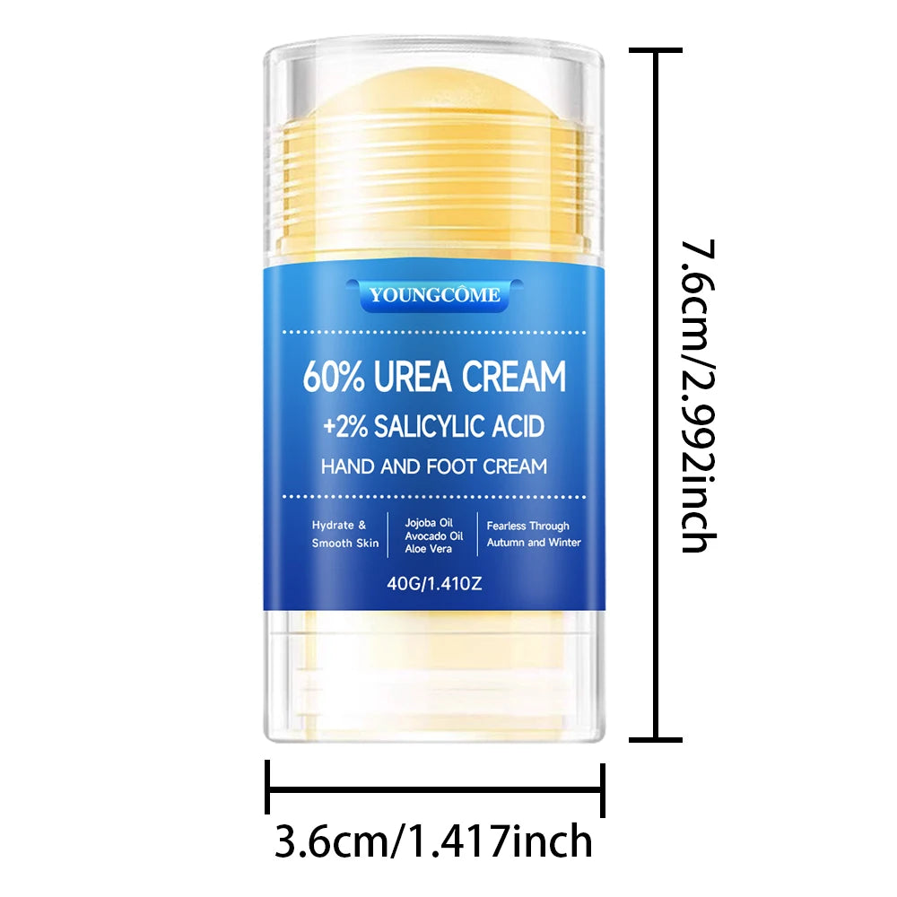 YOUNGCOME 60% Urea Foot Cream with 2% Salicylic Acid – Deep Callus Remover & Moisturizer for Dry Cracked Heels