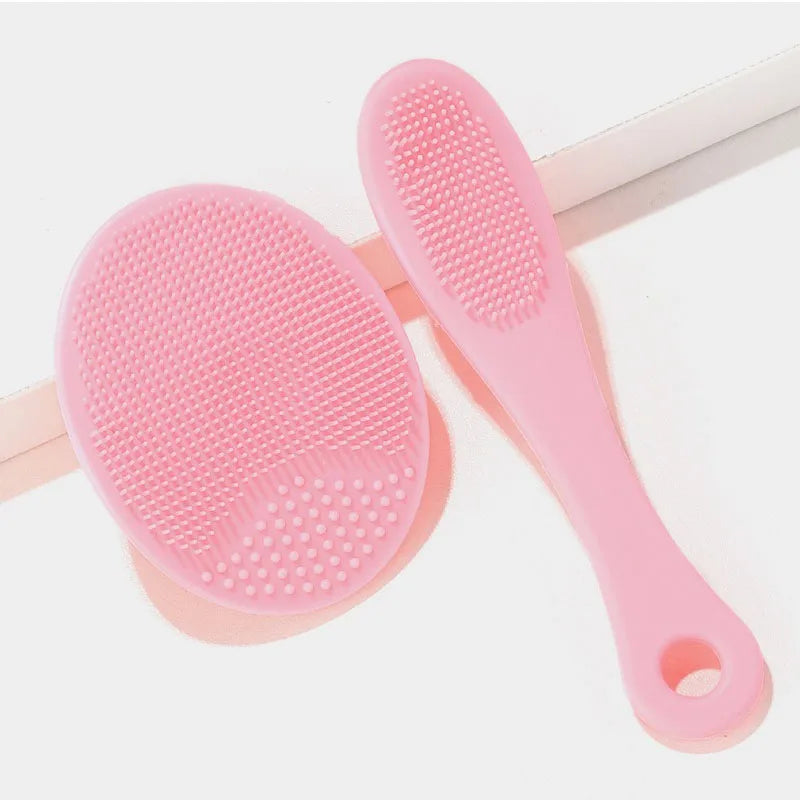 2pcs Silicone Face Scrubber Face Massage Brush Skin Care Pore Cleaner Brush Cleansing Face Brush XLS01 Nanasbeautyholic