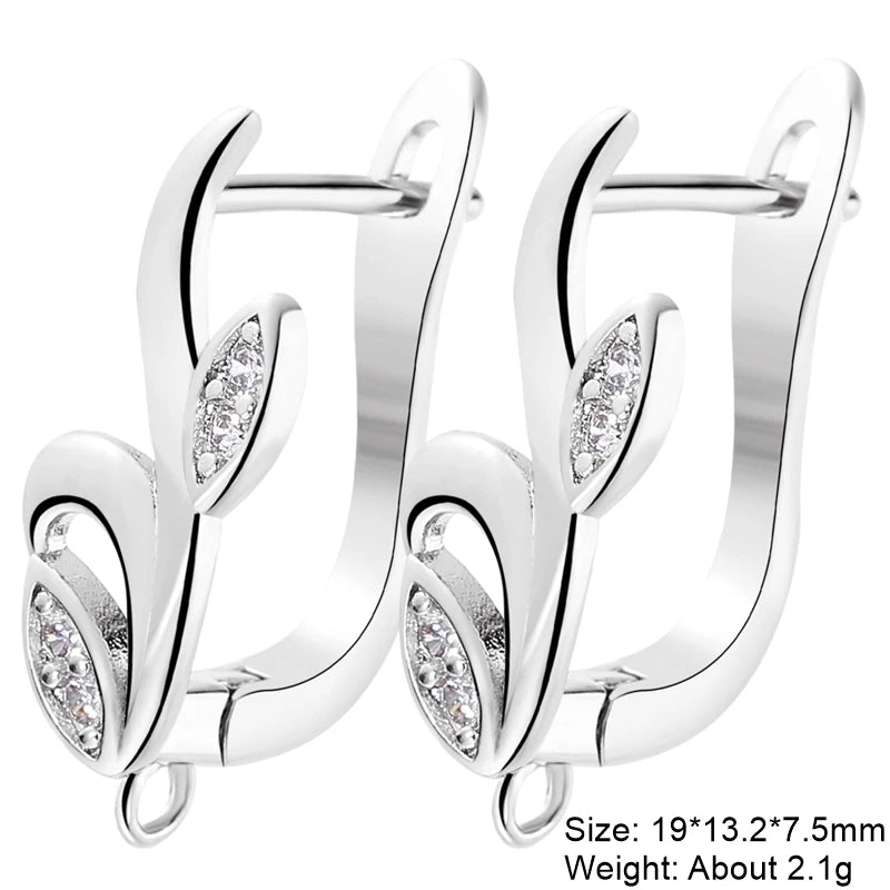 18K Gold Plated Zircon Earring Hooks for DIY Jewelry Making – Leverback Ear Wire Findings