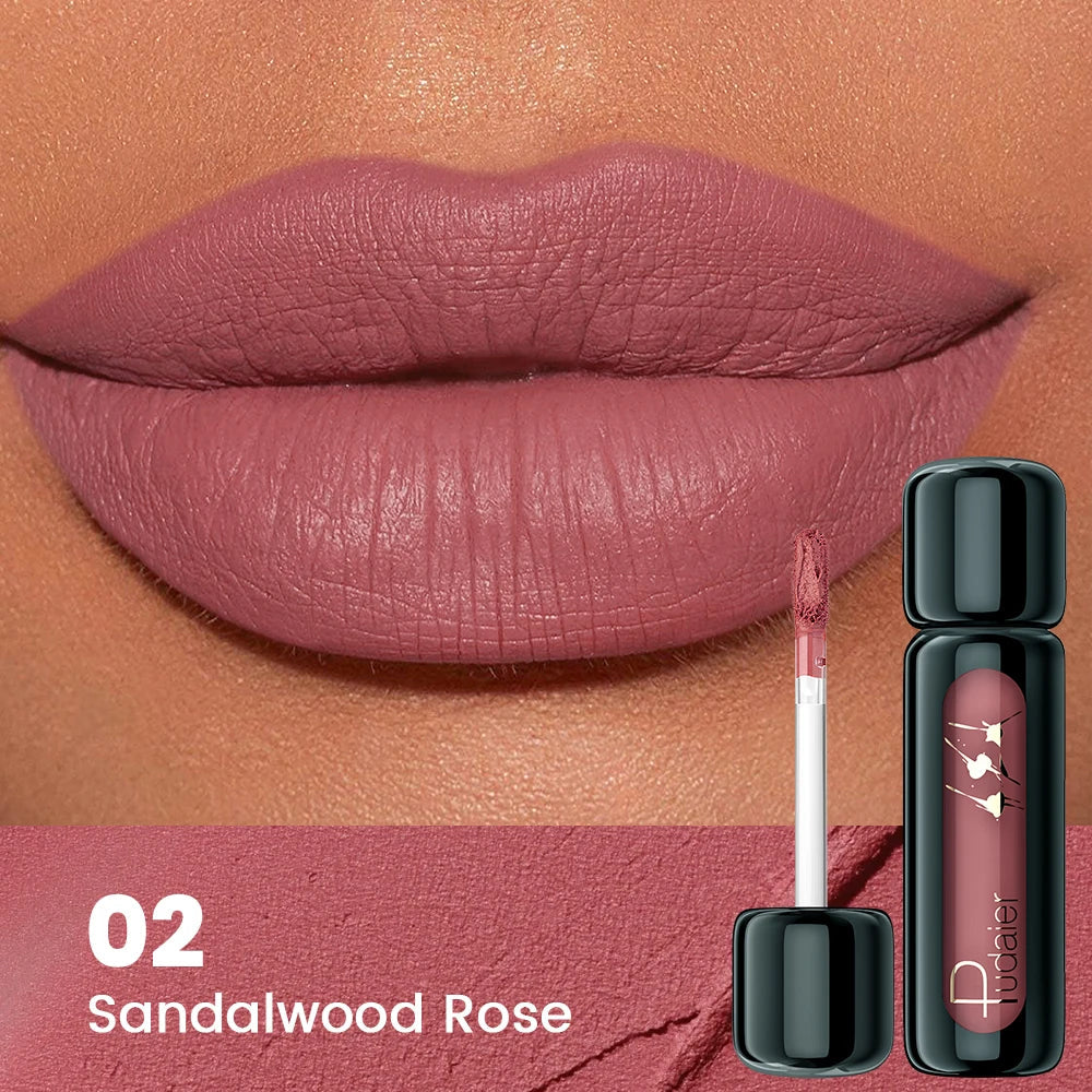 1PC Matte Velvet Lip Gloss - Highly Saturated Liquid Lip Mud, Non-Stick Long-Lasting Formula, 10-Shade Mixed Palette Nanasbeautyholic