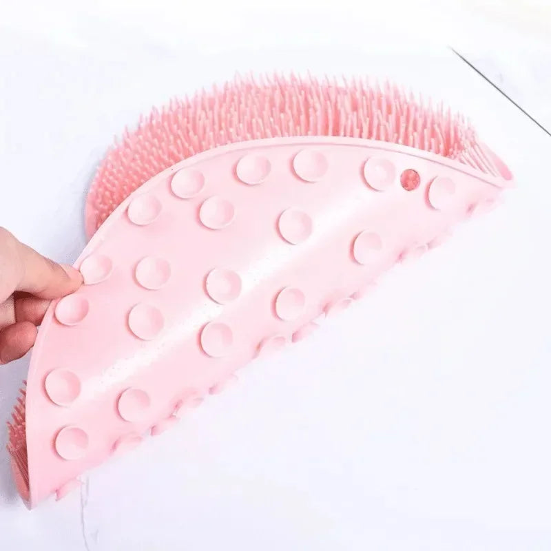 Exfoliating Shower Massage Scraper Back Massage Brush Bathroom Non-slip Bath Mat Silicone Foot Wash Body Cleaning Bathing Tool Nanasbeautyholic