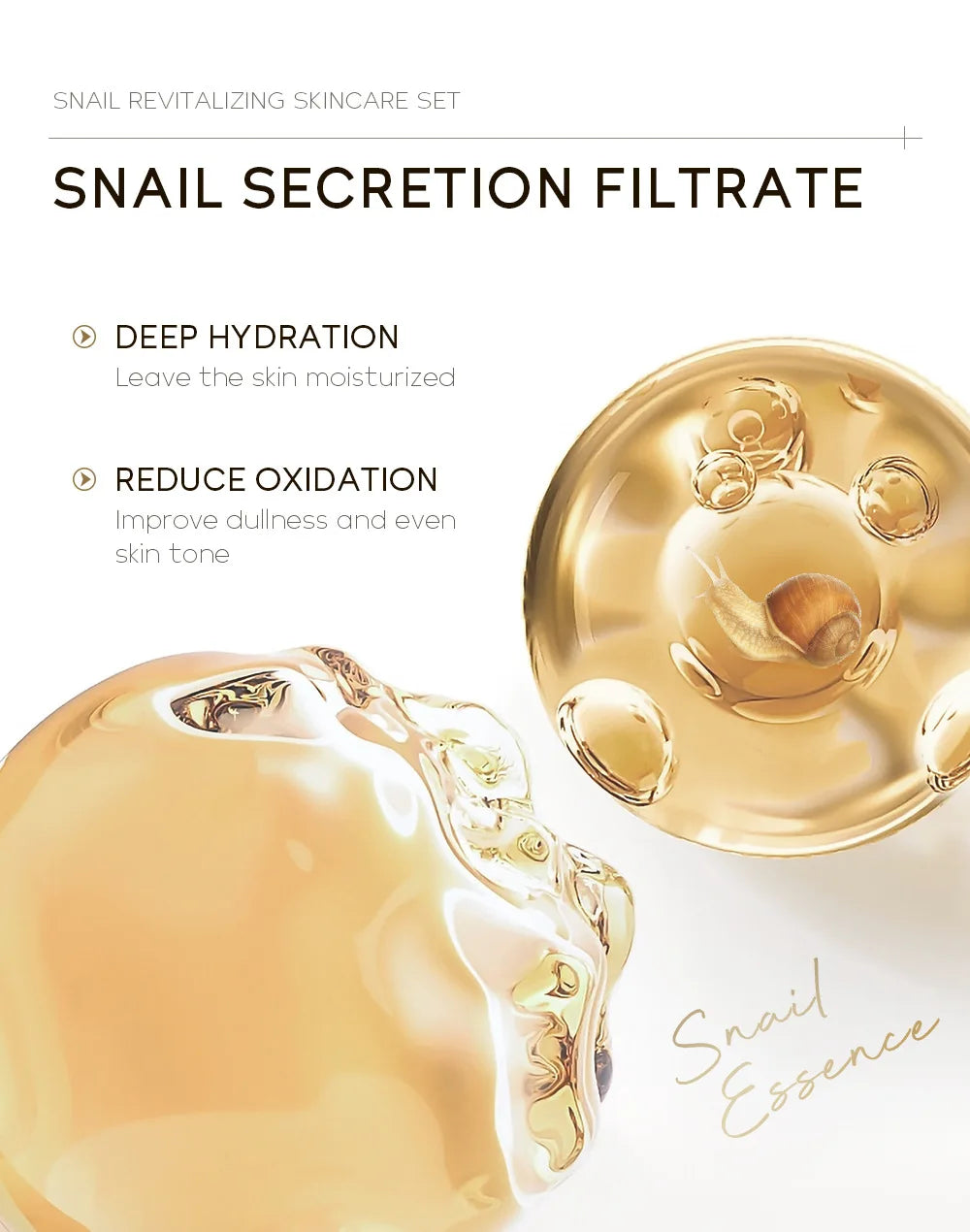 3pcs/set LAIKOU Skin Care Set Vitamin C Sakura Snail Essence Serum & Eye Cream & Face Cream Moisturizer Travel Size Skincare Set Nanasbeautyholic