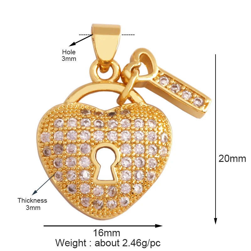 18K Gold Plated Rainbow Enamel Charm Pendant for DIY Jewelry Making – Necklace & Bracelet Findings