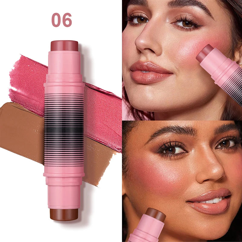 6-Shade Blush & Contour Cream Stick – Waterproof Concealer & Highlighter for a Flawless Finish