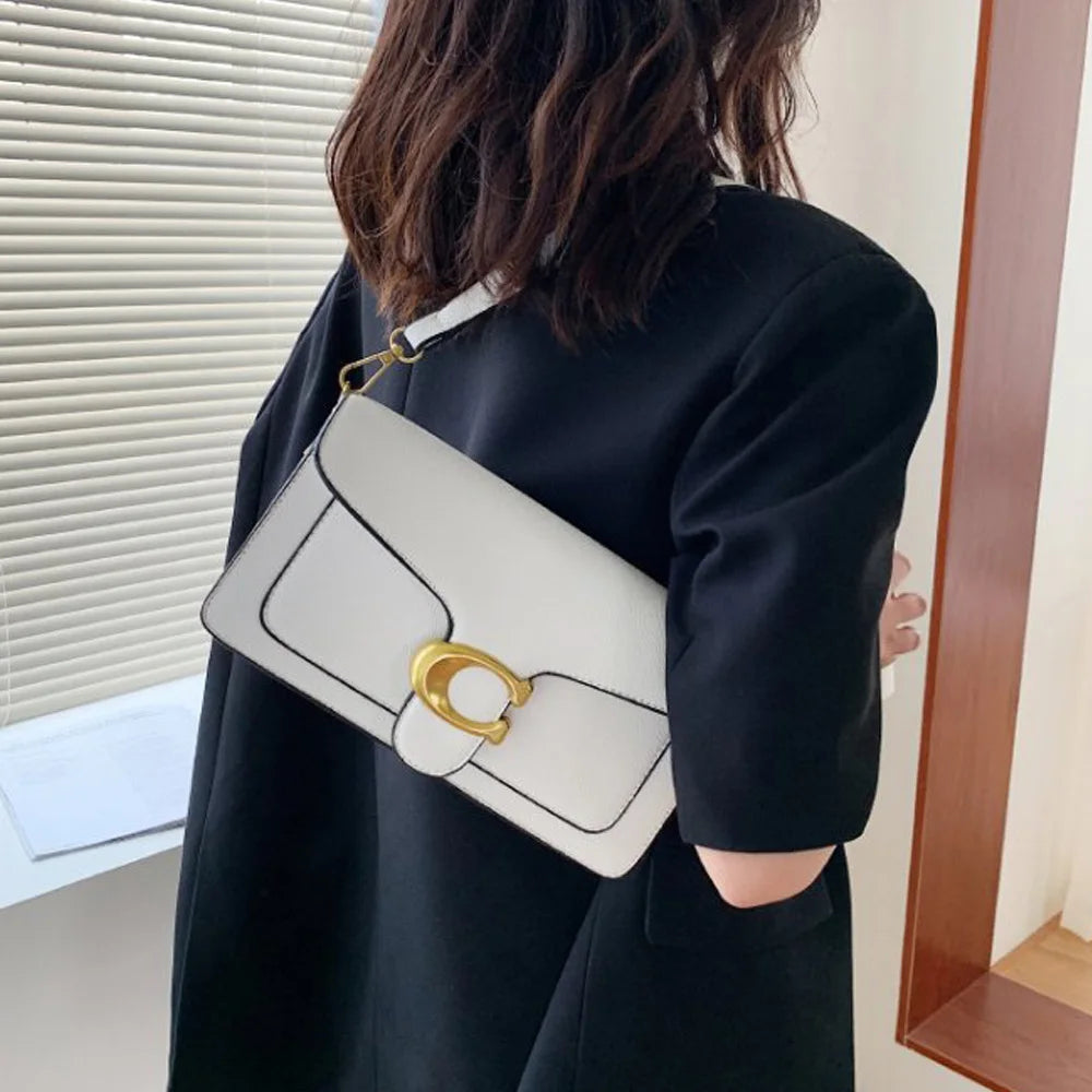 PU Leather Crossbody Satchel Bag | Dual-Strap Shoulder Bag for Women