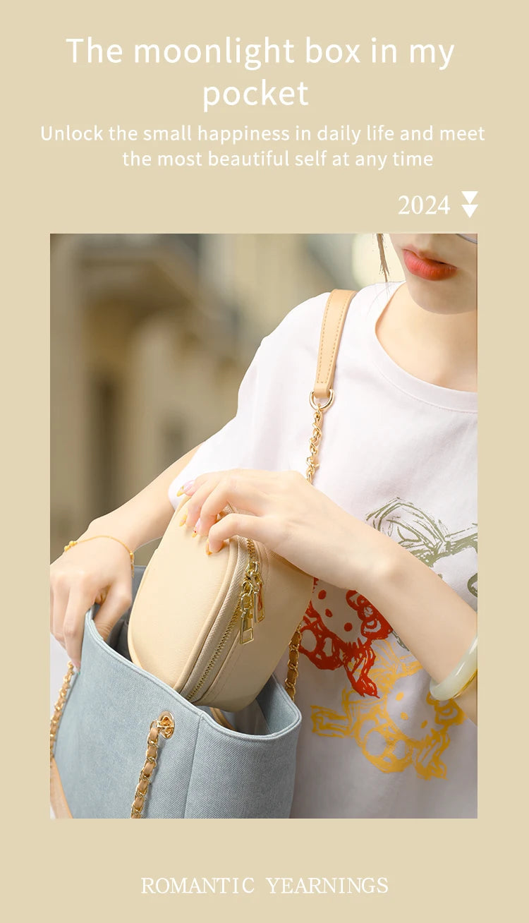 Rechargeable Travel Makeup Bag With LED Mirror, Compact Touch Screen Tabletop Cosmetic Mirror, 3 Colors Light Nanasbeautyholic