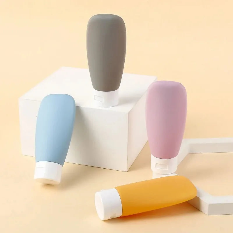 3/4Pcs Travel Botttles Set Refillable Bottle Cosmetic Containers 60ml