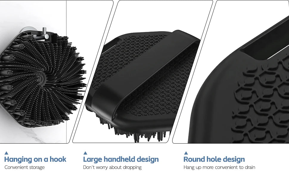 Silicone Body Scrubber Shower Brush Exfoliating Shower Scrubber with Non-Slip Hand Strap Silicone Body Buffer for Use in Shower Nanasbeautyholic