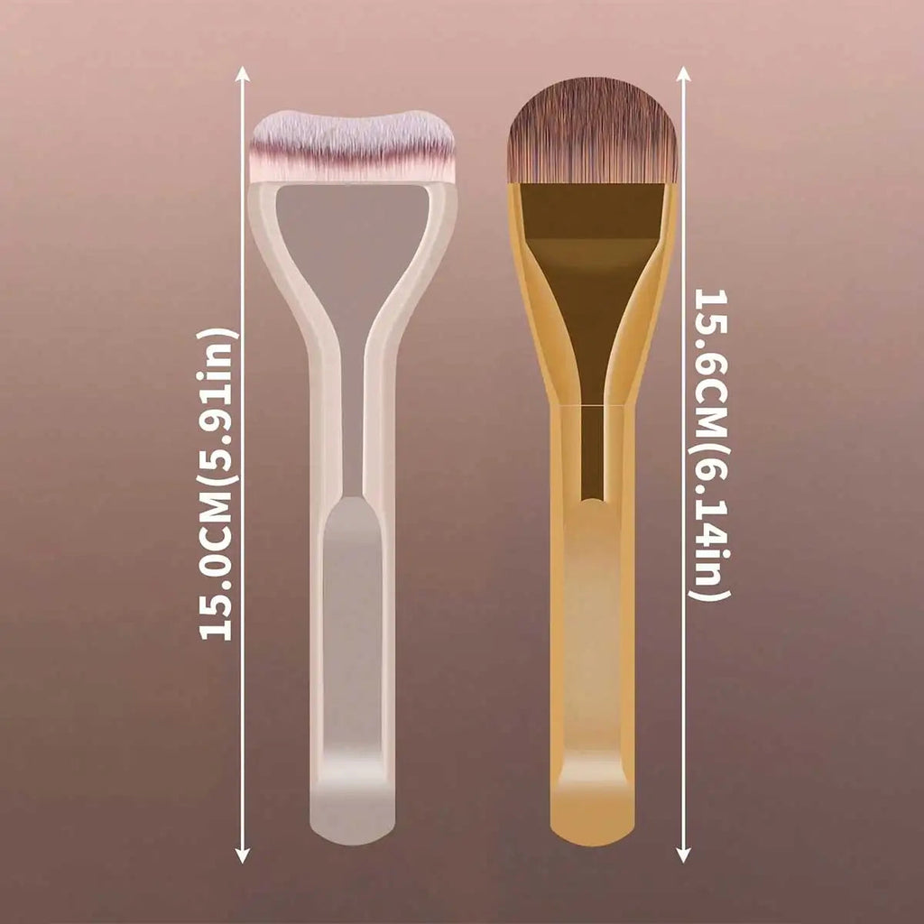 MAANGE 2pcs Foundation Makeup Brushes Set Ultra Thin Top Mask Brush For Liquid Cream Cosmetics Blending Beauty Tool Premium Gift Nanasbeautyholic