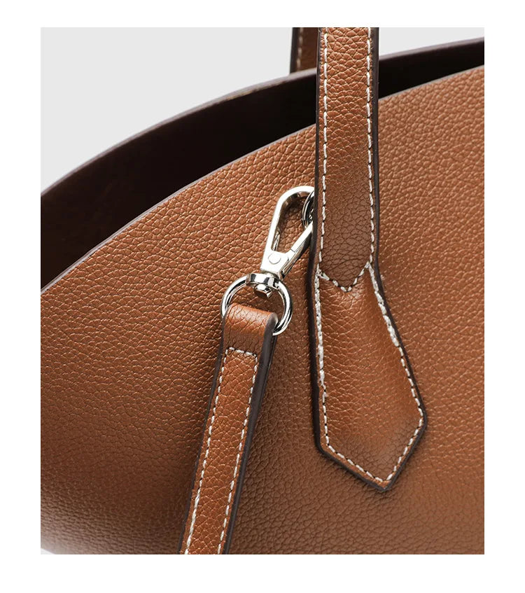 Vintage Shell-Shape Tote Bag – Large Capacity PU Leather Women's Shoulder Bag