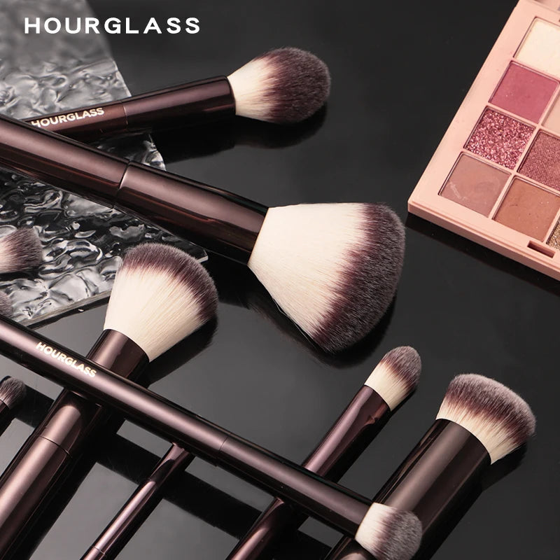 Hourglass Makeup Brush Set & Kit Include Powder Foundation Concealer Lip Blusher Bronzer Eyeshadow Eyeliner Highlight Brush Nanasbeautyholic