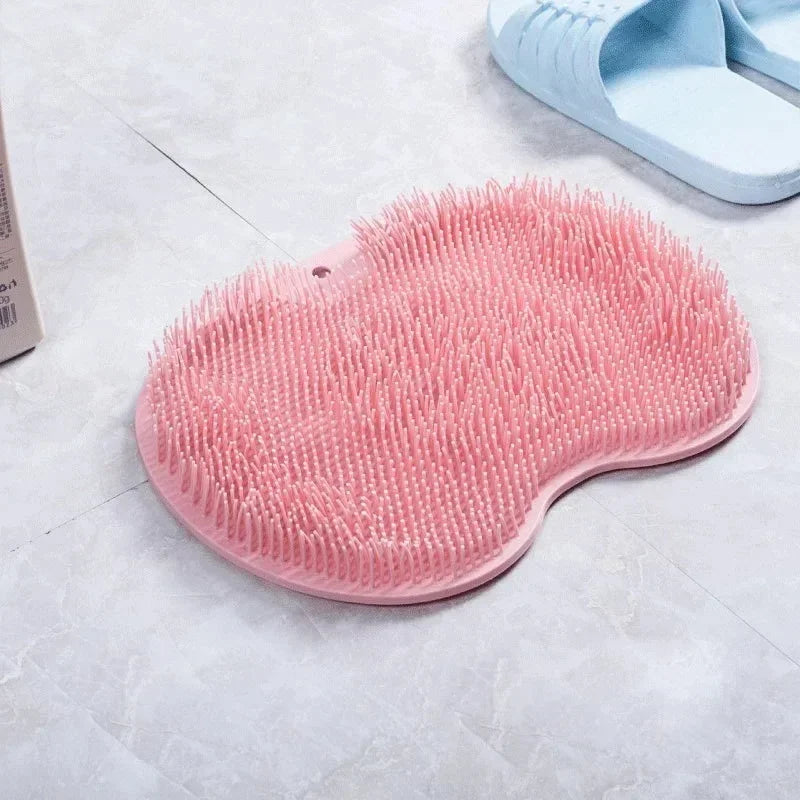 Exfoliating Shower Massage Scraper Back Massage Brush Bathroom Non-slip Bath Mat Silicone Foot Wash Body Cleaning Bathing Tool Nanasbeautyholic